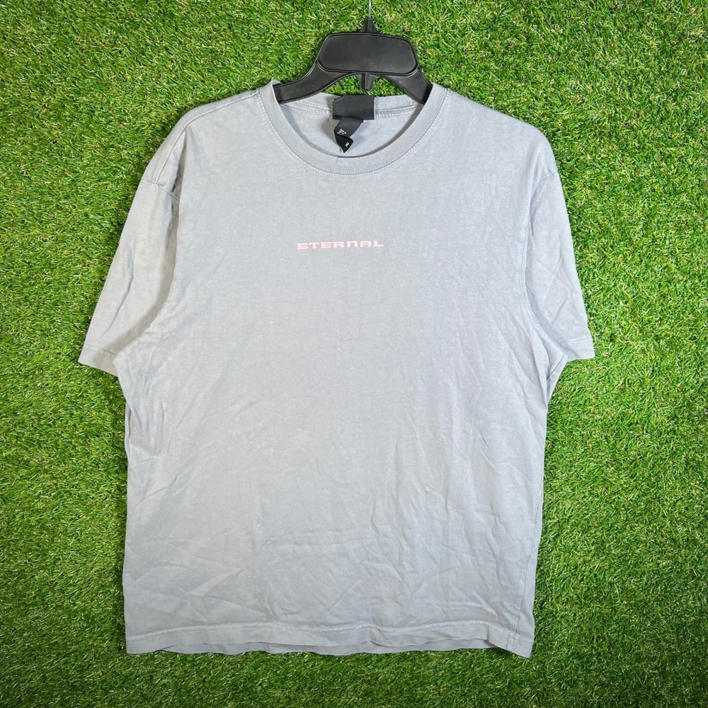 HM Eternal Graphic‎ Relaxed Fit T-Shirt Mens Medium Blue Grey Streetwear